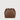 Braun Büffel bran leather bucket bag back view with drawstring design