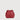 Back view of Braun Büffel GAB XMAS 31-368 red leather bucket bag with drawstring closure
