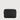 Back view of black leather crossbody bag with smooth finish on a white background