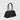 Braun Büffel Rhomby leather tote bag in black, size S angled side view with structured design, top handles and shoulder strap