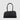 Braun Büffel Rhomby leather tote bag in black, size S back view with structured silhouette and top handles