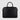 Braun Büffel VIKTOR black leather briefcase rear view with top handles