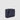 Braun Büffel VIKTOR deep blue leather clutch angled front view with zip pocket