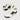Braun Buffel white and black leather sneakers displayed in angled pair
