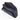 Navy leather zip pouch with multiple compartments and interior pockets, shown open