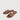 Pair of brown leather sandals with crossover straps by Braun Buffel