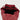 Top view of Braun Büffel GAB XMAS 31-368 red leather bucket bag showing drawstring opening and interior zip pocket