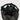 Top view of black leather drawstring bucket bag showing interior details