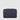 navy leather crossbody bag rear view with structured silhouette on white background