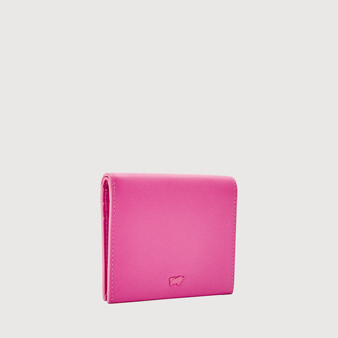 AZURE BIFOLD SMALL WALLET WITH EXTERNAL COIN COMPARTMENT