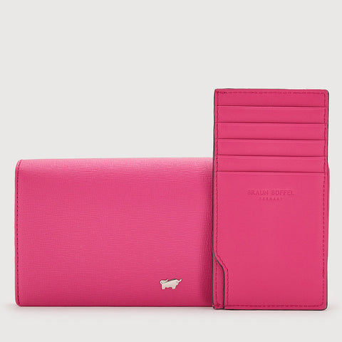 HINNA BIFOLD LONG WALLET WITH ZIP COMPARTMENT (BOX GUSSET)