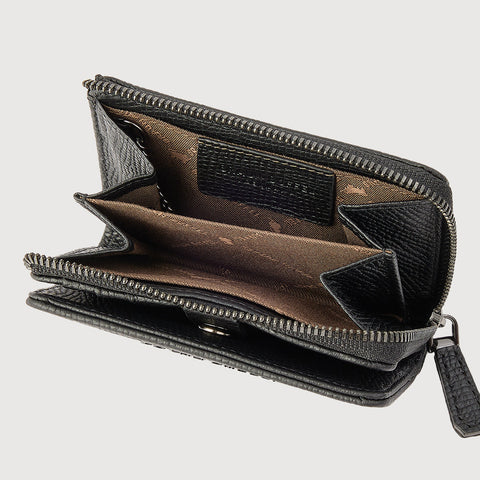 NINA CARD HOLDER WITH EXTERNAL COIN COMPARTMENT