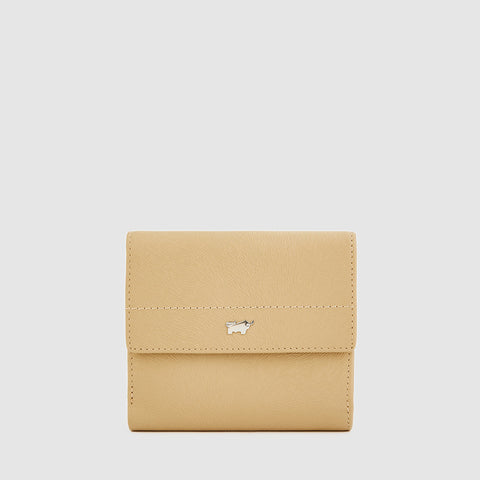 EYANA BIFOLD SMALL WALLET WITH EXTERNAL COIN COMPARTMENT