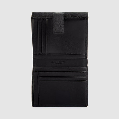 EYANA BIFOLD SMALL WALLET WITH EXTERNAL COIN COMPARTMENT