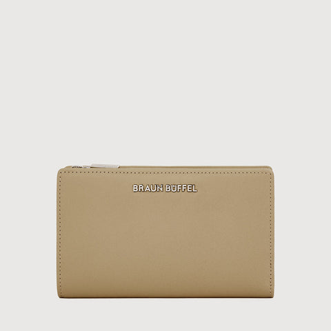 VERA BIFOLD 3/4 WALLET WITH EXTERNAL COIN COMPARTMENT