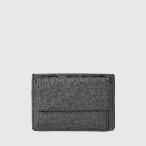 BERGEN FLAT CARD HOLDER WITH COIN COMPARTMENT