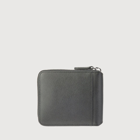 TAUREAU ZIP CENTRE FLAP WALLET WITH COIN COMPARTMENT