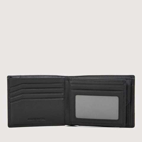 SLATE CENTRE FLAP WALLET WITH COIN COMPARTMENT