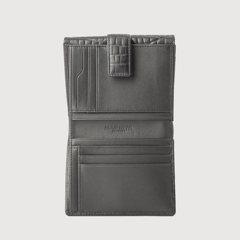 EWIG BIFOLD SMALL WALLET WITH EXTERNAL COIN COMPARTMENT (BOX GUSSET)