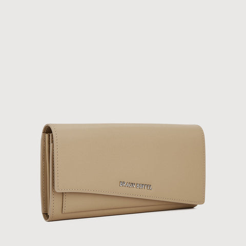 AGMA BIFOLD LONG WALLET WITH ZIP COMPARTMENT (BOX GUSSET)