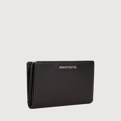 VERA BIFOLD 3/4 WALLET WITH EXTERNAL COIN COMPARTMENT