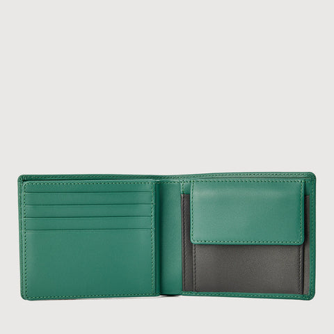 PINE CENTRE FLAP WALLET WITH COIN COMPARTMENT