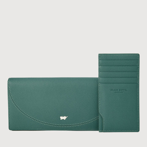 HINNA BIFOLD LONG WALLET WITH ZIP COMPARTMENT (BOX GUSSET)