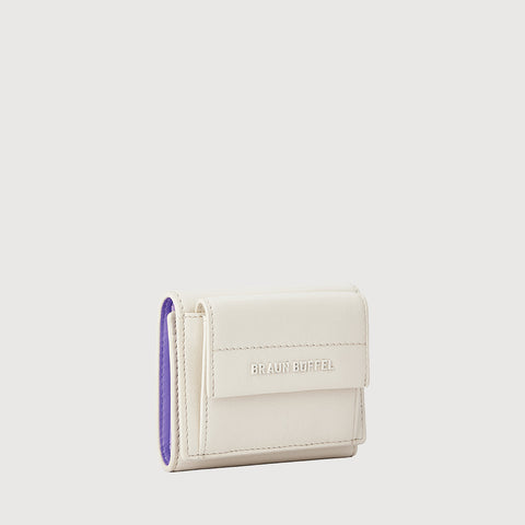 PAN TRIFOLD SMALL WALLET WITH EXTERNAL COIN COMPARTMENT