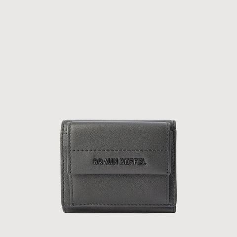 PAN TRIFOLD SMALL WALLET WITH EXTERNAL COIN COMPARTMENT