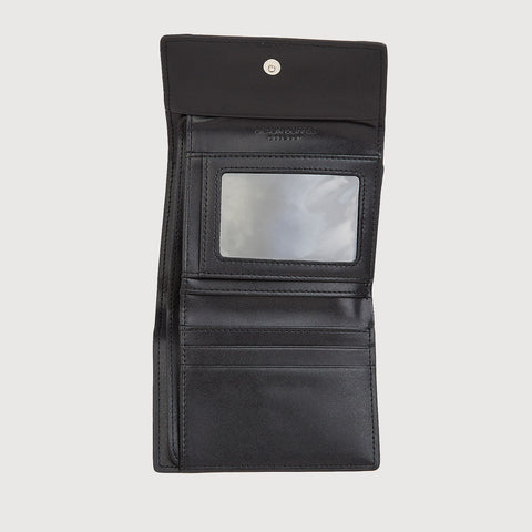 SPIRALIG TRIFOLD SMALL WALLET WITH EXTERNAL COIN COMPARTMENT