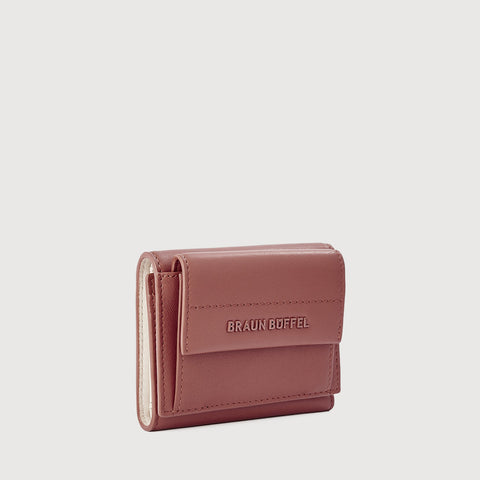 PAN TRIFOLD SMALL WALLET WITH EXTERNAL COIN COMPARTMENT