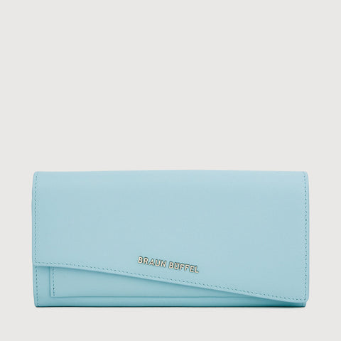 AGMA BIFOLD LONG WALLET WITH ZIP COMPARTMENT (BOX GUSSET)