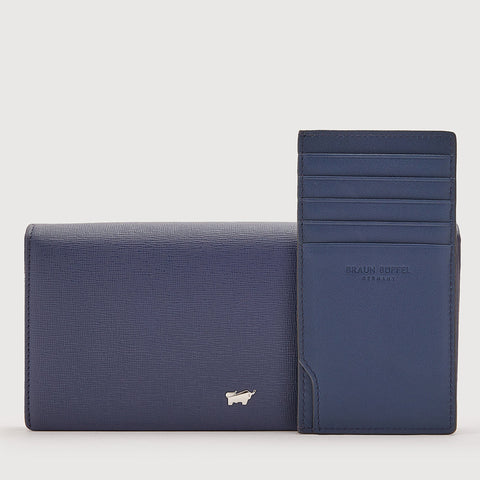 HINNA BIFOLD LONG WALLET WITH ZIP COMPARTMENT (BOX GUSSET)