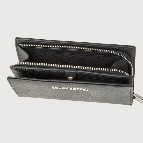 LINUS BIFOLD 3/4 WALLET WITH EXTERNAL COIN COMPARTMENT