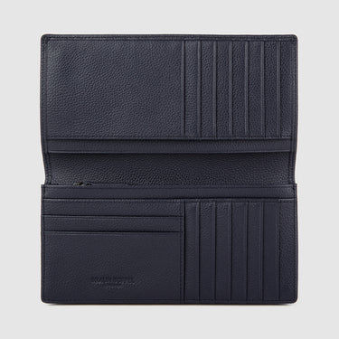 SHON BIFOLD LONG WALLET WITH ZIP COMPARTMENT (BOX GUSSET)