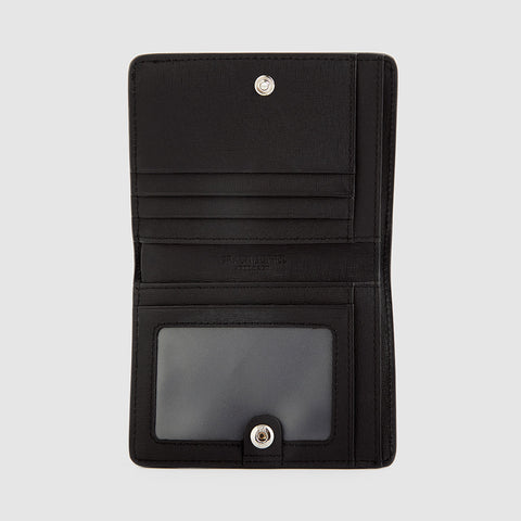 CERULE BIFOLD SMALL WALLET WITH EXTERNAL COIN COMPARTMENT