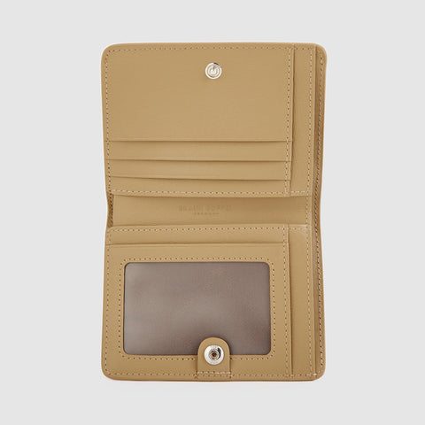 CERULE BIFOLD SMALL WALLET WITH EXTERNAL COIN COMPARTMENT