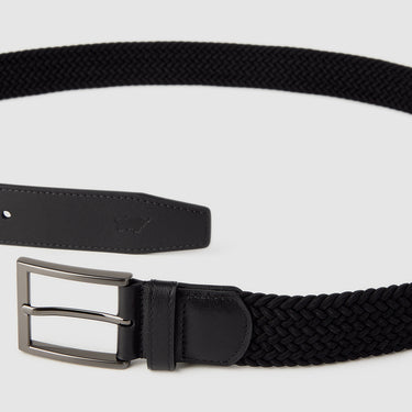 FABRIC BELT IN SATIN GUN FINISH WITH ALLOY NEEDLE BUCKLE