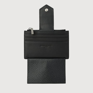 BINDAN CARD HOLDER WITH EXTERNAL COIN COMPARTMENT