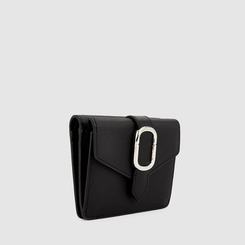 CERULE BIFOLD SMALL WALLET WITH EXTERNAL COIN COMPARTMENT