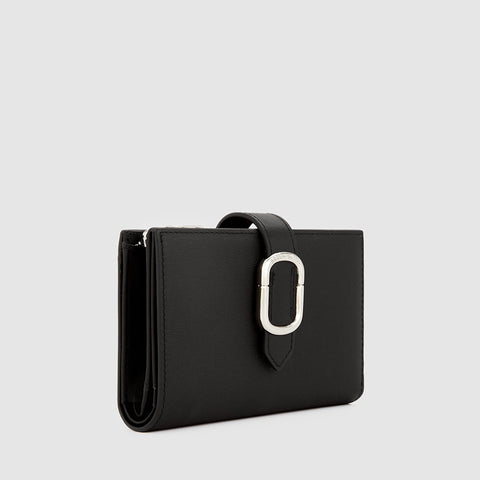 CERULE BIFOLD SHORT WALLET WITH EXTERNAL COIN COMPARTMENT