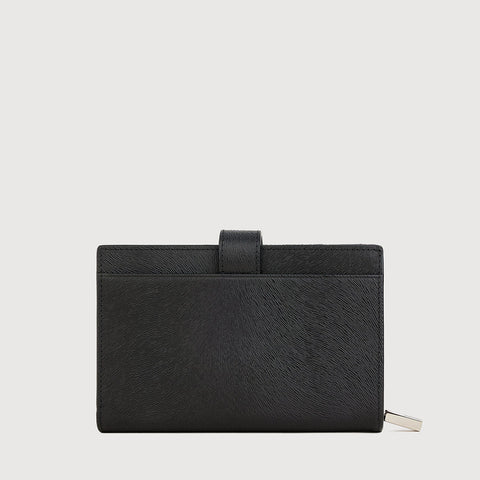 CERULE BIFOLD SHORT WALLET WITH EXTERNAL COIN COMPARTMENT