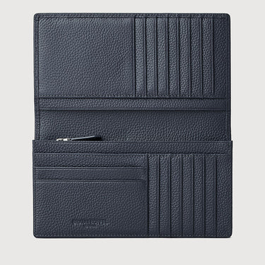 CASPER BIFOLD LONG WALLET WITH ZIP COMPARTMENT (BOX GUSSET)