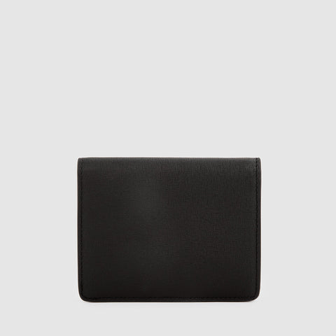 CERULE BIFOLD SMALL WALLET WITH EXTERNAL COIN COMPARTMENT