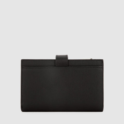 CERULE BIFOLD SHORT WALLET WITH EXTERNAL COIN COMPARTMENT