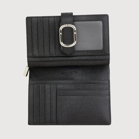 CERULE BIFOLD SHORT WALLET WITH EXTERNAL COIN COMPARTMENT