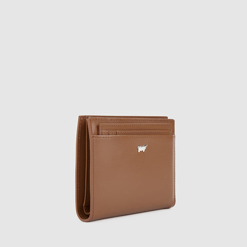 NOLEN BIFOLD 3/4 WALLET WITH ZIP COIN COMPARTMENT