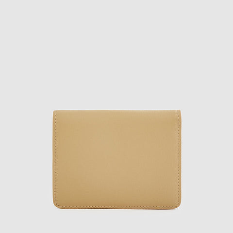 CERULE BIFOLD SMALL WALLET WITH EXTERNAL COIN COMPARTMENT