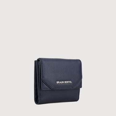 CLAMP BIFOLD SMALL WALLET WITH EXTERNAL COIN COMPARTMENT