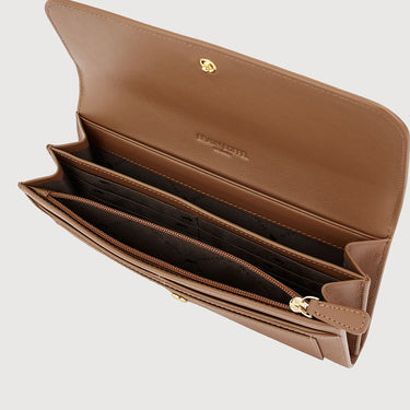 PAN BIFOLD LONG WALLET WITH ZIP COMPARTMENT (ZIP GUSSET)